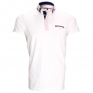 Polo double colJOHN Andrew Mac Allister ZB1-WHITE